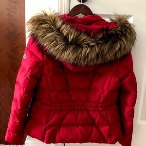 Calvin Klein Red Puffer Hooded Warm jacket♥️